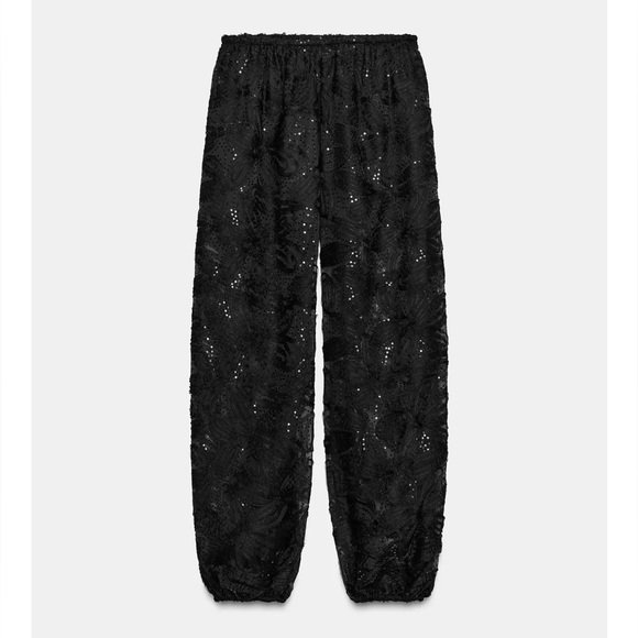 ZARA SEQUINS BALLOONS PANTS - Picture 4 of 9